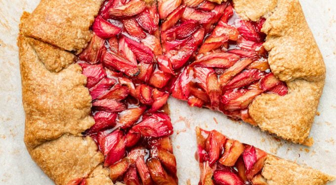 Easy Rhubarb Galette with Cardamom