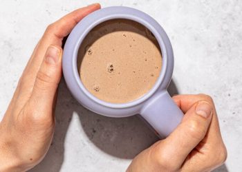 5 Minute Oat Milk Hot Chocolate with Tahini