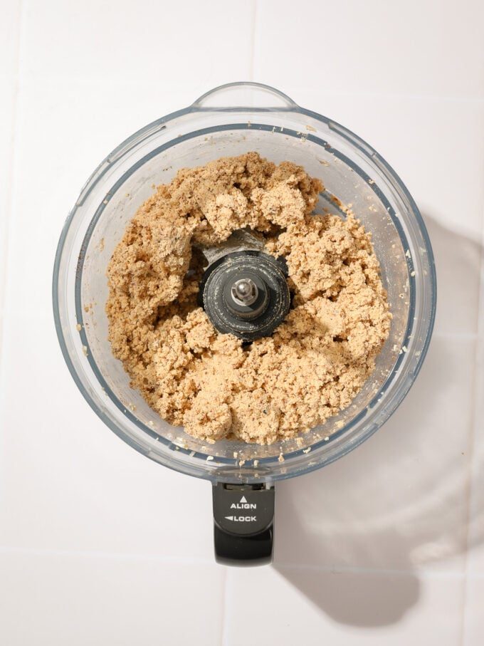 tofu burger mixture in food processor