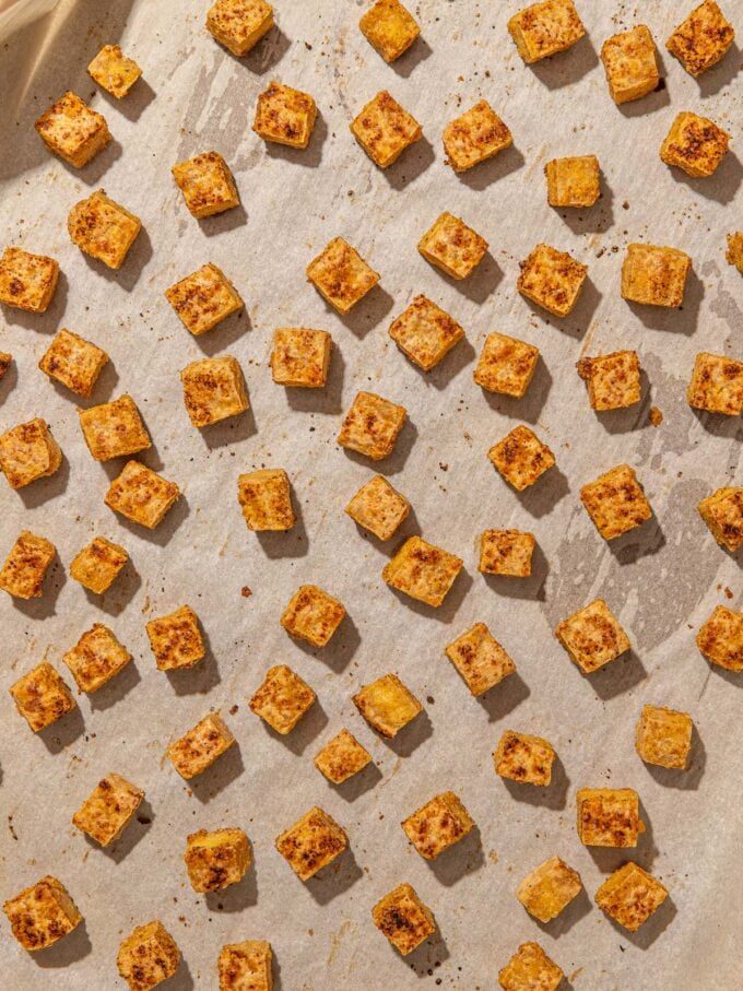 baked tofu cubes