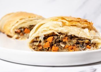 Baked Vegan Wellington with French Lentils