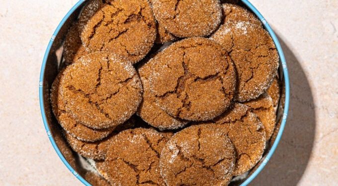 Crinkled Ginger Molasses Cookies