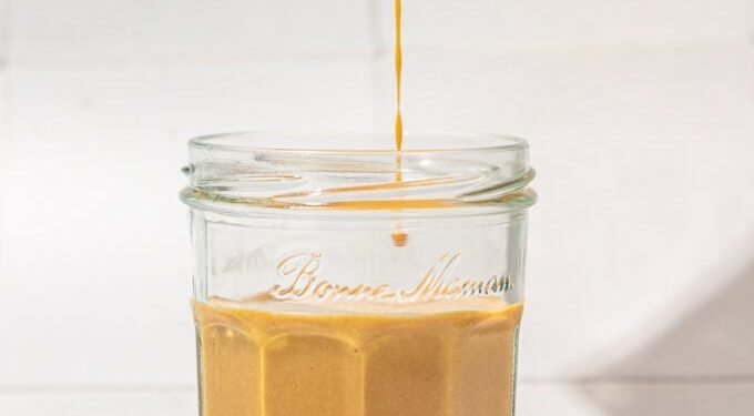 Slurpable Nutritional Yeast Dressing with Dijon and Maple