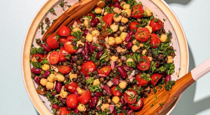 15 Minute Herby Bean Salad with Balsamic Dressing
