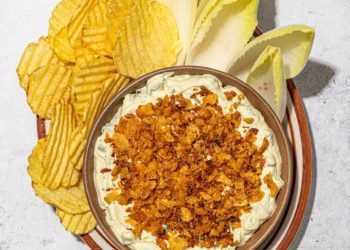 Protein-Packed “Fried” Pickle Dip with Tofu