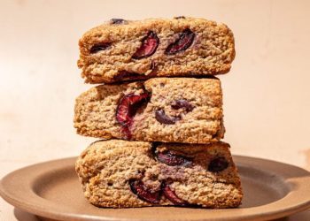 Rustic Whole Grain Scones with Cherries