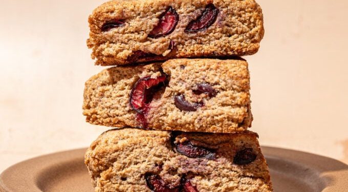 Rustic Whole Grain Scones with Cherries