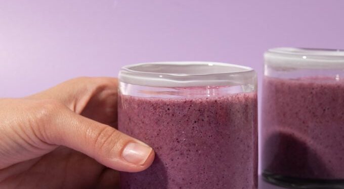Nourishing Strawberry Blueberry Smoothie with Chia Seeds
