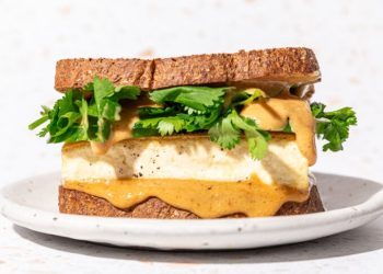 20 Minute Pan-fried Satay Tofu Sandwich