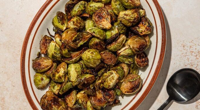Easy Oven Roasted Maple Balsamic Brussels Sprouts