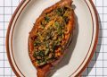 Sweet + Spicy Lentil Stuffed Sweet Potatoes