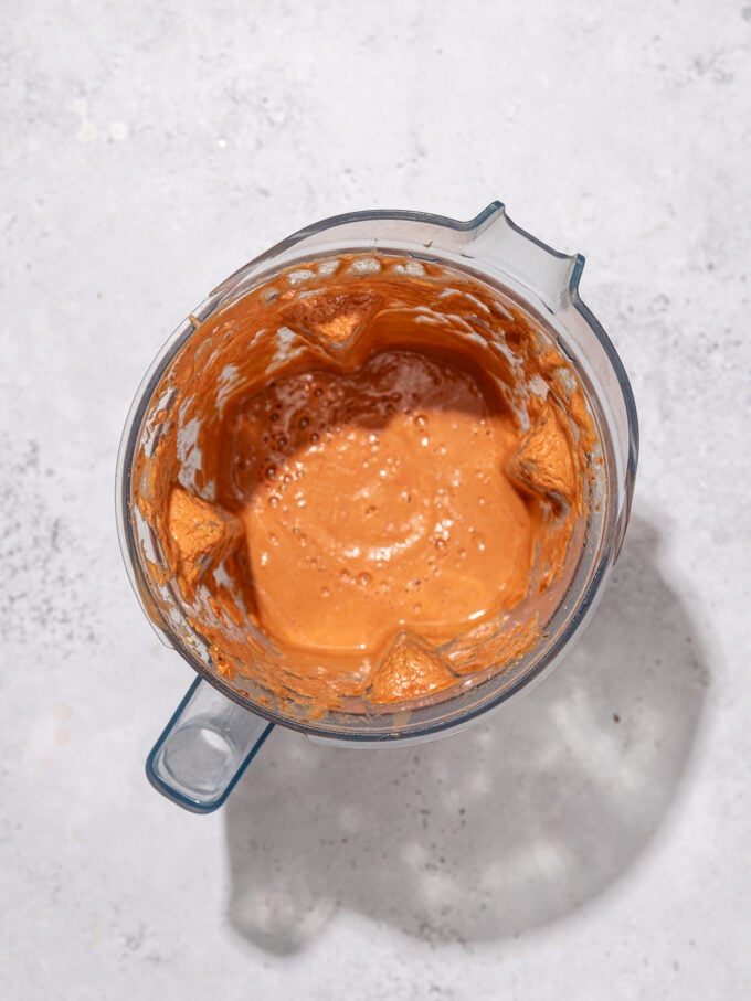 cashew rose sauce in blender