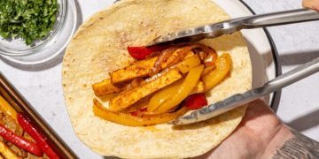 Baked Vegan Tofu Fajitas with Homemade Seasoning