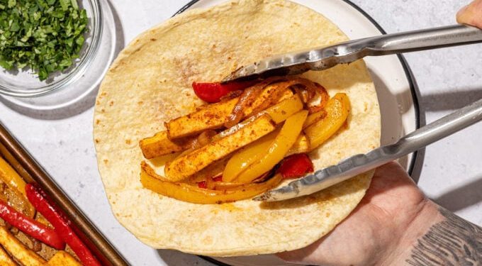 Baked Vegan Tofu Fajitas with Homemade Seasoning