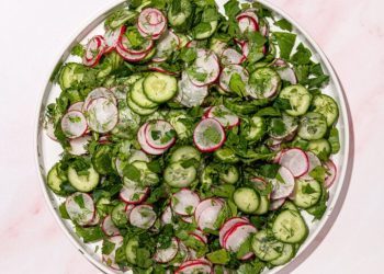 Herby Cucumber Radish Salad with Lemony Dressing