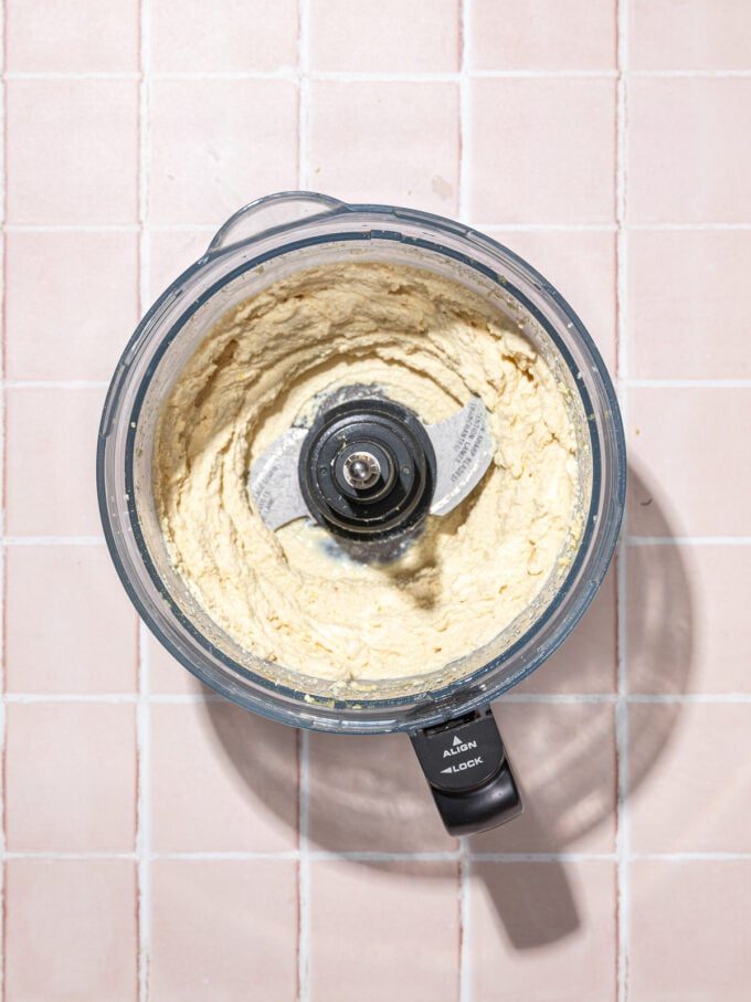 food processor with tofu ricotta cheese