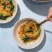 Vegan “Chicken” Noodle Soup with Grated Tofu