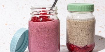 High Fiber Blended Raspberry Chia Pudding