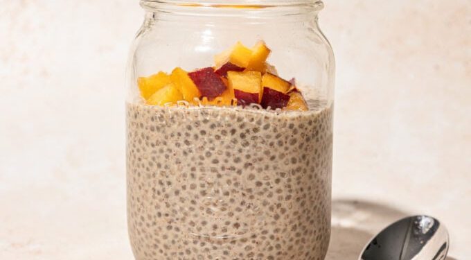 High Protein Vanilla Almond Chia Pudding (without protein powder)