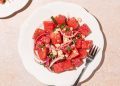 Summer Watermelon Salad with Crumbled Vegan Feta