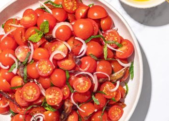Summer Cherry Tomato Salad with Dates + Mint