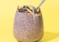 Blueberry Lemon Chia Pudding with Soy Milk