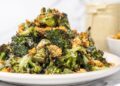 Roasted Broccoli Caesar Salad with Vegan Dressing