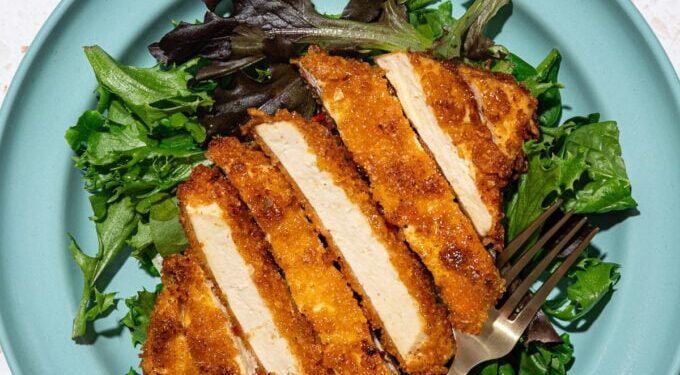 Pan-fried Cornflake Crusted Tofu Cutlet